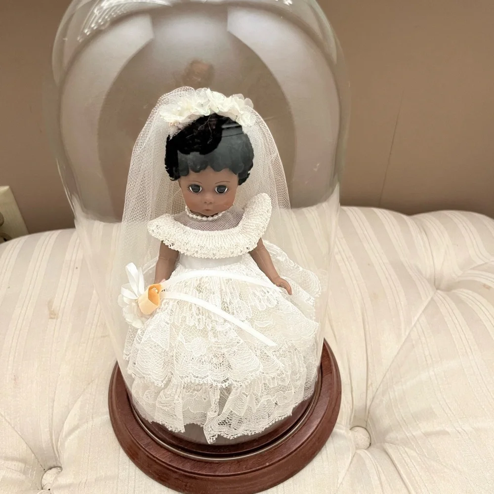 Glass Cloche/ doom with Wooden Base